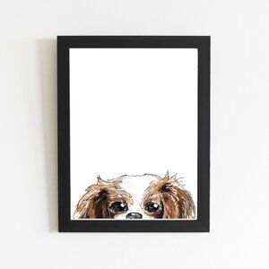 Cavalier King Charles Spaniel Print, Watercolor Dog Illustration Art Work Puppy